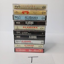 1980's 1990's Alabama Country Music Lot Of 10 Cassette Tapes "T"