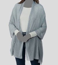 Jenni Women Gray On Repeat Jersey Wrap Scarf Size O/S