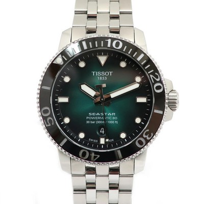 Tissot Seastar 1000 Powermatic 80 Green Dial Diver Watch