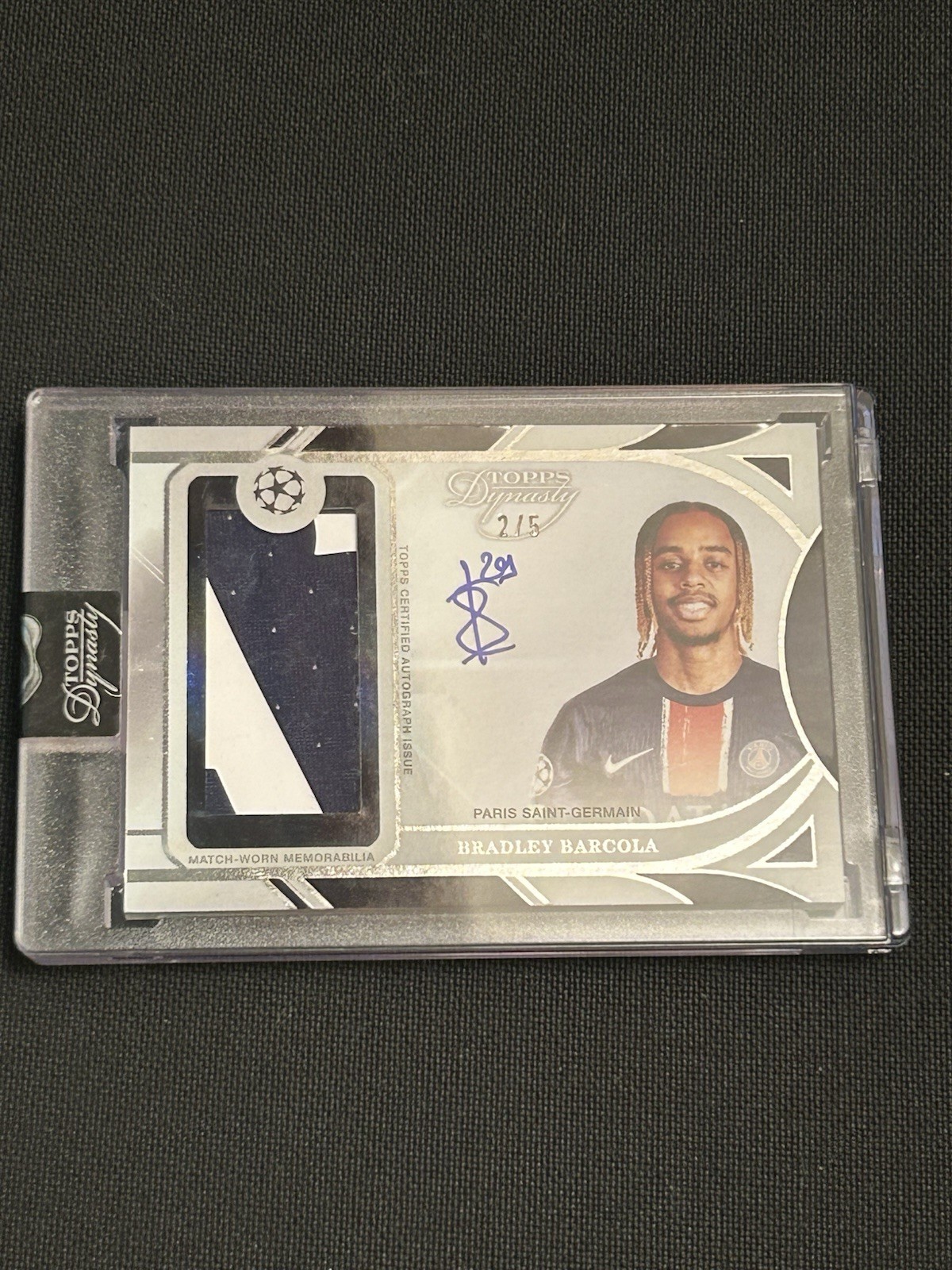 24/25 Topps Dynasty - Bradley Barcola /5 Patch Auto view 1