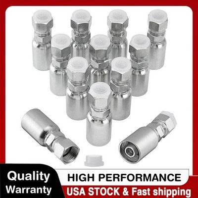 12Pack 1/2'' Hydraulic Hose End Fittings With Protection Cover Hydraulic Hose End