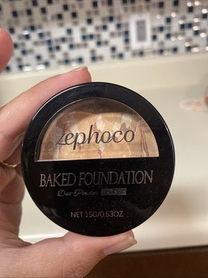 Zephoco Baked Foundation Duo Pressed Powder #04 Medium Beige. 0.53 Oz Hong Kong