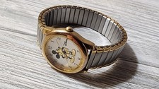 Vintage Disney Sii Mickey Mouse Ladies Gold Silver Watch Solid Link Band MU0850