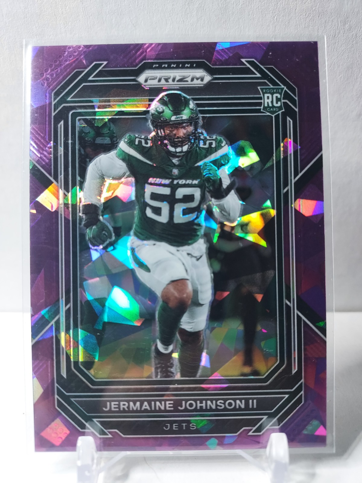 2022 Panini Prizm - Rookies Jermaine Johnson II #375 Purple Ice Prizm (RC) /225