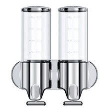 2 in 1 Chamber Wall Mounted BathroomShower Pump Dispenser,Dispensers for The ...