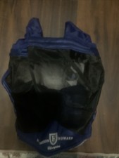 New-Horse Fly Mask UV Protection Black/blue Soft Mesh.Half Mask..sz Large