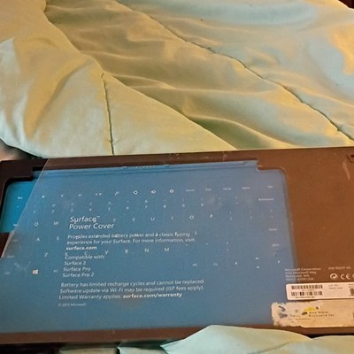 Microsoft Surface Power Cover Standalone Keyboard Blue Built-In Battery Magnetic