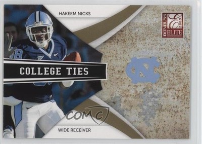 2009 Donruss Elite College Ties Gold 51/399 Hakeem Nicks #8 0c4
