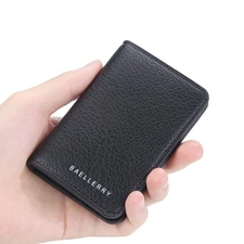 Business Men's Leather Short Thin Wallet Bifold Credit Card Holder Purse Clutch