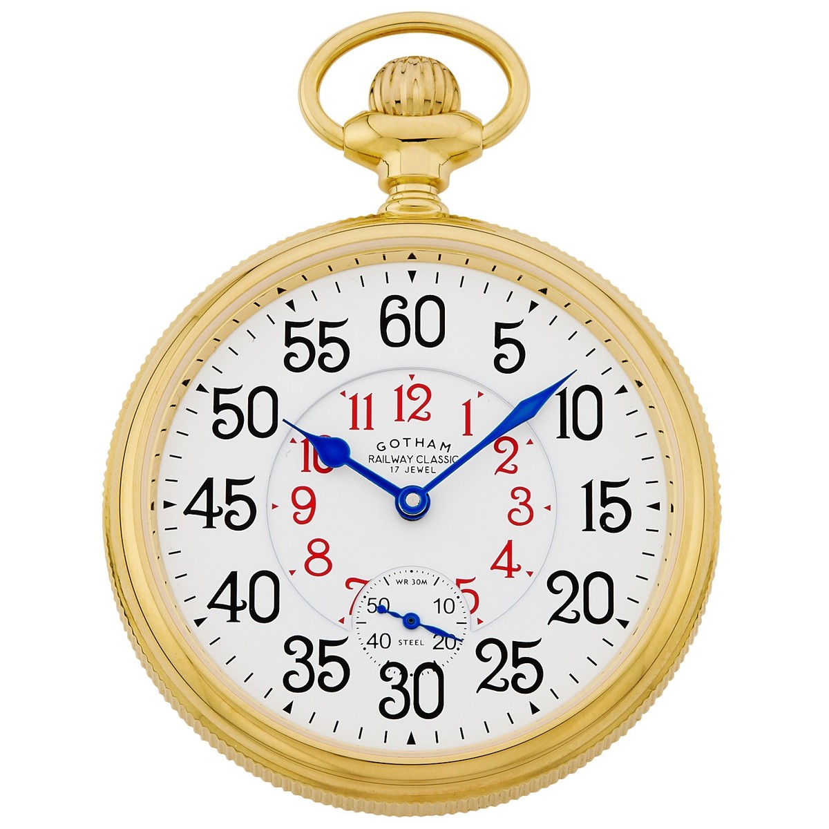 Analog Watches Gotham Mechanical Pocket Watch Stainless Steel