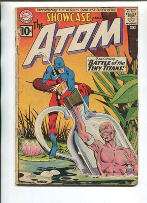 SHOWCASE 34 GOOD- V1 DC 1961! ORIGIN & 1ST SILVER AGE APPEARANCE OF ATOM! 4! 22!