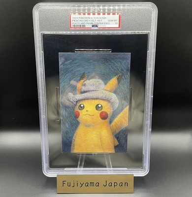 PSA 10 Pokemon Van Gogh Pikachu Grey Felt Hat Postcard Museum