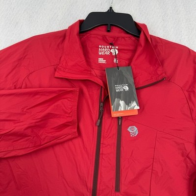 NWT Mountain Hardwear Kor Preshell Pullover Mens XL Red Packable Lightweight