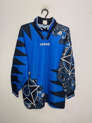 VINTAGE REUSCH TEMPLATE 1990er TORWART FUSSBALL LANGARM 1 SHIRT GR. S
