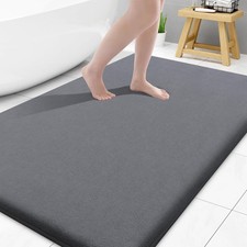 Smiry Memory Foam Bath Mat 59x34 Extra Soft Absorbent Non-Slip Washable Carpet D