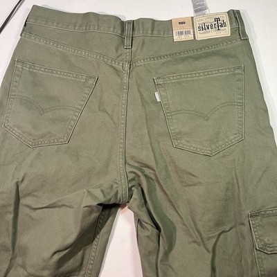 Levis Silvertab Loose Cargo Pants Men's 34x30 Green NWT | eBay