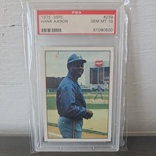 1975 SSPC Hank Aaron #239 PSA 10 HOF Milwaukee Atlanta Braves Card Rare Pop 257
