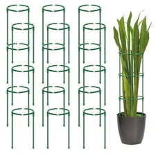 36 Pack Plant Support Stakes for Indoor Plants, Half Round Plant Stakes Ring ...