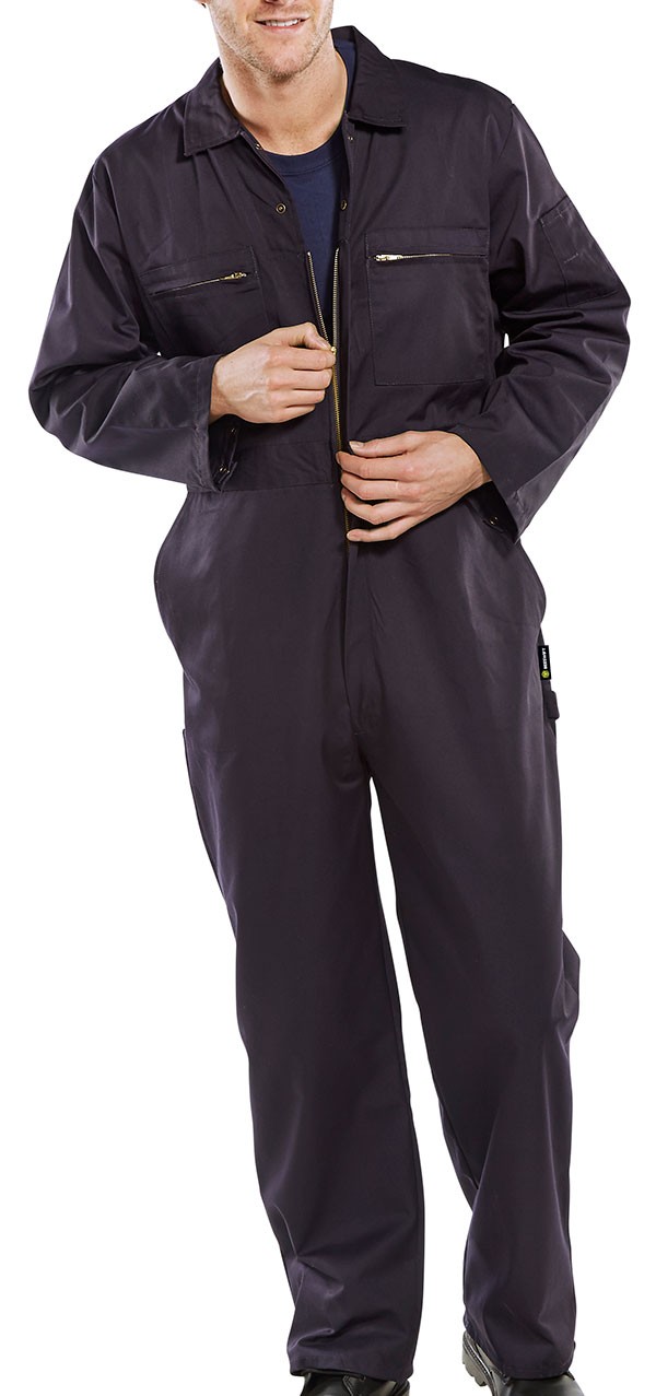 Beeswift Heavyweight Boilersuit Navy Blue Size 46