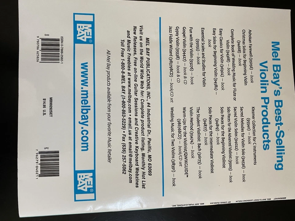 Mel Bay. First lessons Violin. Includes CD & DVD. #4 - Image 4 of 4