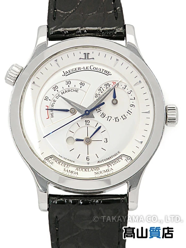 Jaeger LeCoultre — Jaeger-LeCoultre Master Geographic 142.8.92 Stainless Steel Leather 38mm #TW1332