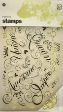 Basic Grey - Inspire Me - Queen, Awesome, Unique... Clear Stamps