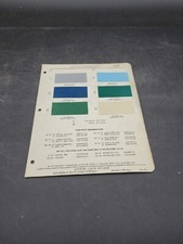 1954 DITZLER COLOR DIVISION KAISER PAINT CHIP SWATCH SHEET FORM 5412  