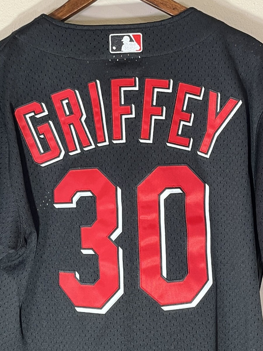 応援グッズ Cincinnati Reds Ken Griffey Jr jersey BL Mitchell & Ness Ken Griffey Jr Jersey Mens Size Large