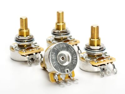 CTS 500k Audio/Log Pot, Solid Shaft, Rear-Routed Guitars (4 Pack)