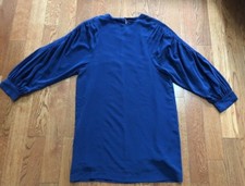 $610 See By Chole Ruched Sleeved Silk Dress IT42/M