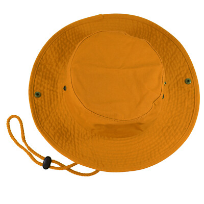 Unisex 100% Cotton Bucket Hat Fish man Camping Safari Boonie Sun Summer
