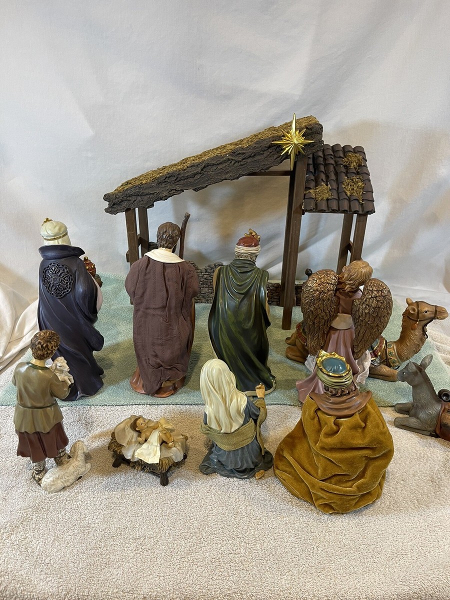 Rare Large Kirkland Signature Nativity Set 13 pieces #634280 Rare Large Kirkland Signature Nativity Set 13 pieces #634280