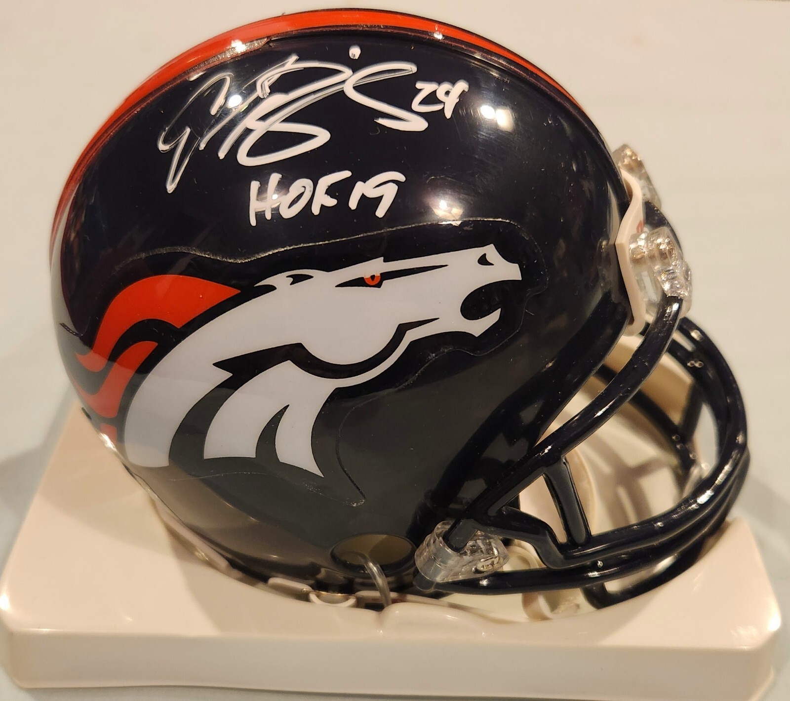 Champ Bailey Autographed Signed Denver Broncos Mini Helmet Beckett Nfl Hof VSR4 