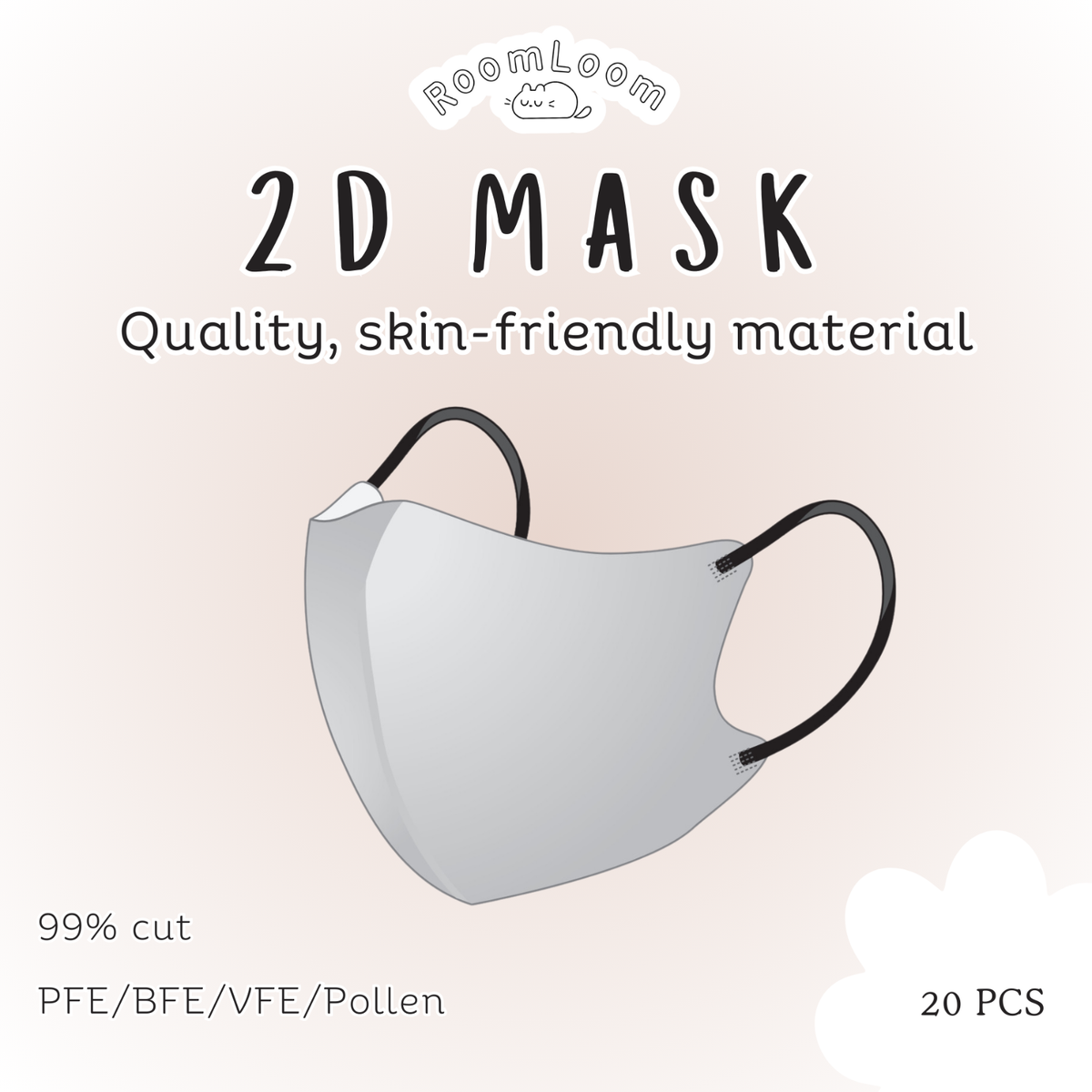 20 PCS 3-Layer Protective Masks, Japanese-Style Disposable Face