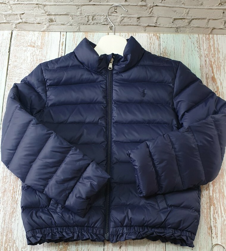 KIDS POLO RALPH LAUREN NAVY PUFFER GIRLS JACKETS AGE 6 BRAND NEW RRP £135.00