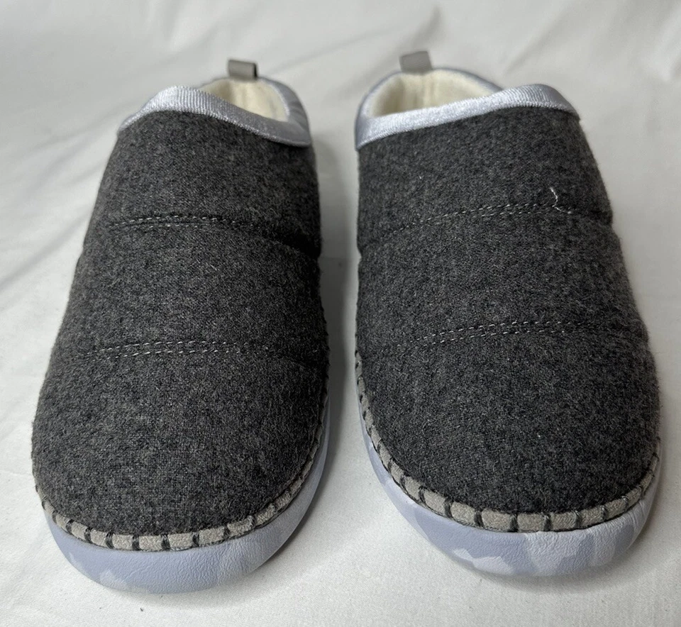 Zapatilla acolchada Dr Scholls para mujer acogedora vibración tacón plano sin cordones azul marino 11 M nueva Foto 3 de 4