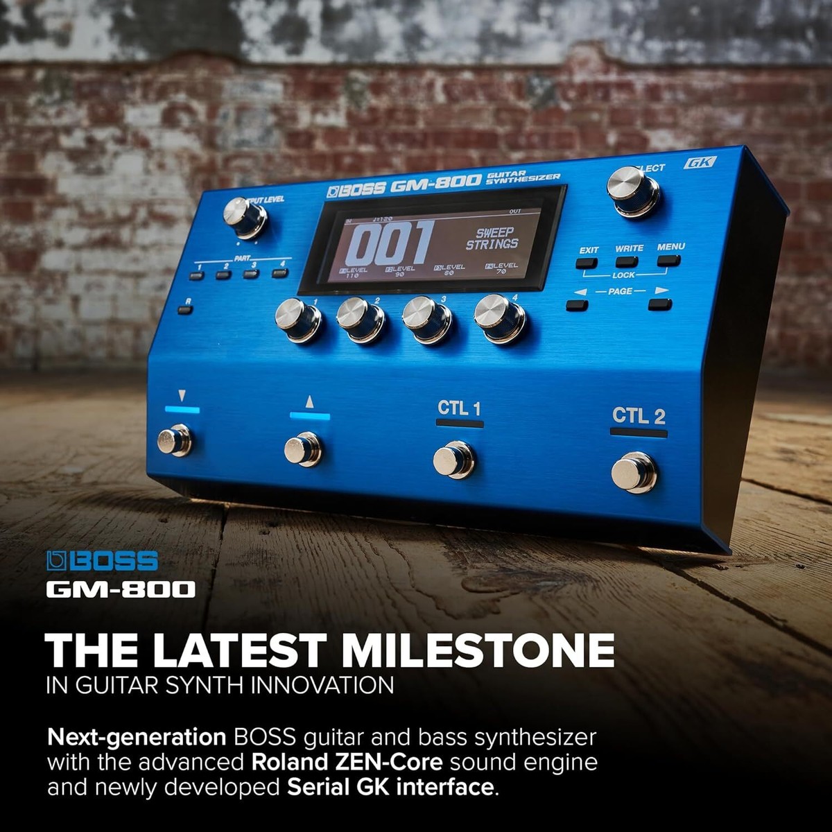 BOSS GM-800 Guitar Synthesizer Brand New 100% Genuine Japan Blue