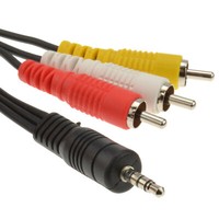 2M 3.5Mm 4 Stange Klinkenstecker Auf 3 X Rca Phono Komposit & Audio Kabel
