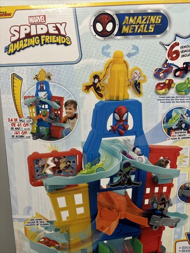 Disney Junior Marvel Spidey and his Amazing Friends 6 Vehicle 24” Race Track - Picture 10 of 13