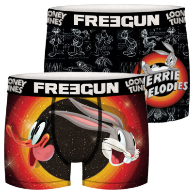 Freegun Looney Tunes Herren Boxershorts 2er Pack Bugs Bunny Daffy Duck S - XXL