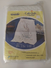 VTG WonderArt Needlecrafts Item 1623 NIP BABY CRIB QUILT Embroider NOAH'S ARK