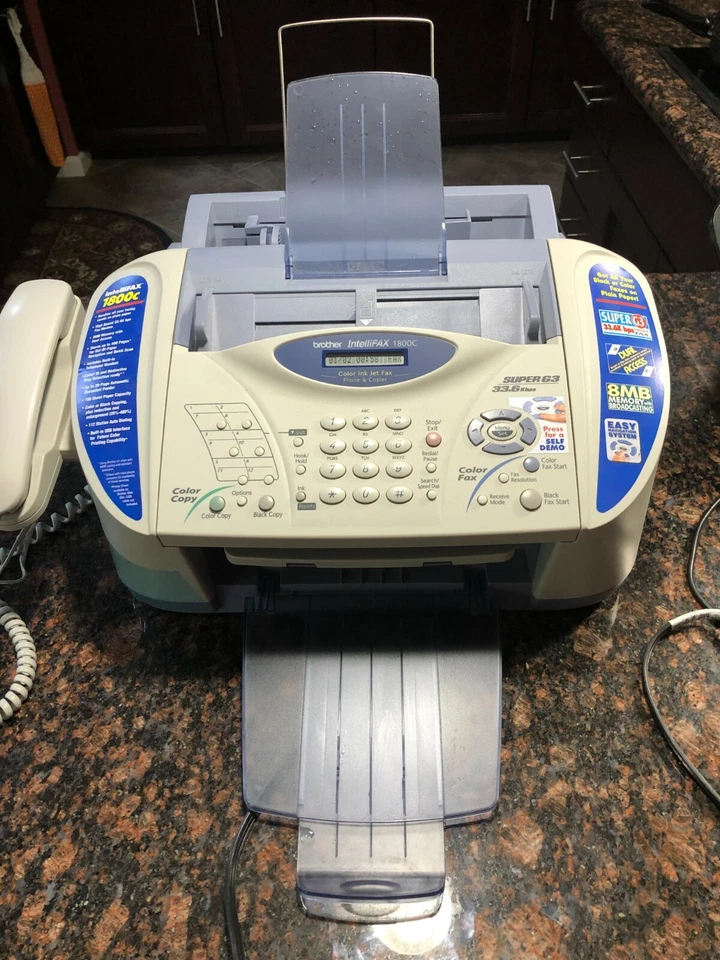 Brother Intellifax 1800C Color Ink & Jet Fax Machine Copier Super G3 33.6 Kbps - Image 4 of 4