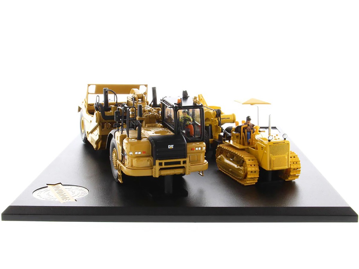 CAT CATERPILLAR 621K & No. 70 SCRAPERS & D7 TRACTOR 1/50 DIECAST