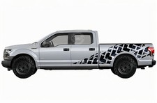 Graphics Tire Tracks Stripe Sticker For Ford F-150 6.5ft Pickup Truck Side Decal
