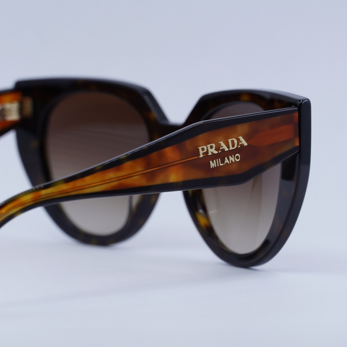 PRADA PR14WS 2AU6S1 Havana/Brown Gradient 52-20-140 Sunglasses New