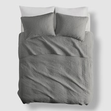 Madison Park Gray Keaton Quilted 2-Piece Coverlet Set, Twin/Twin XL