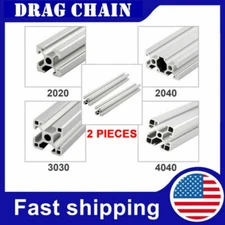 2PCS 2020 2040 3030 4040 T-Slot Frame Aluminum Extrusion Profile CNC 3D Printer