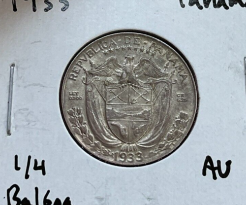 1933 Panama 1/4 Balboa - Silver