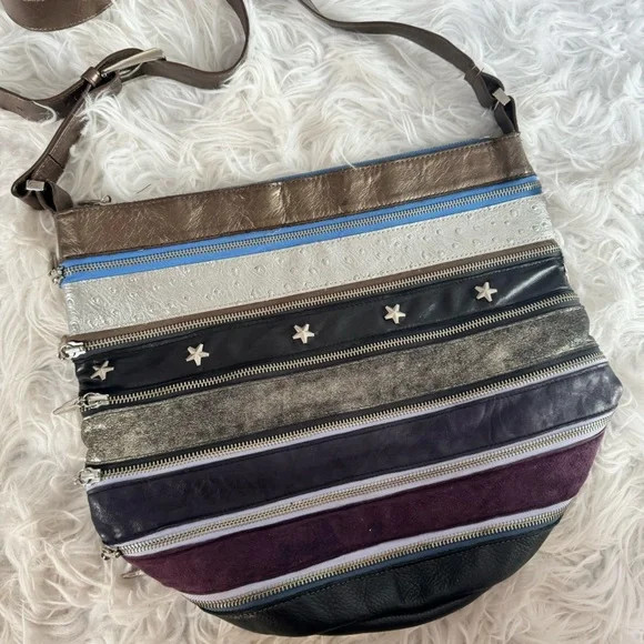 RARE Louise Farnay Snatch Zippered Convertible Leather Bucket Bag