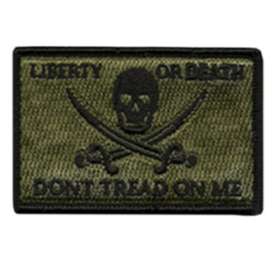 VELCRO  BRAND Fastener Morale HOOK PATCH Calico Jack DTOM OLV DRB 3x2'' 